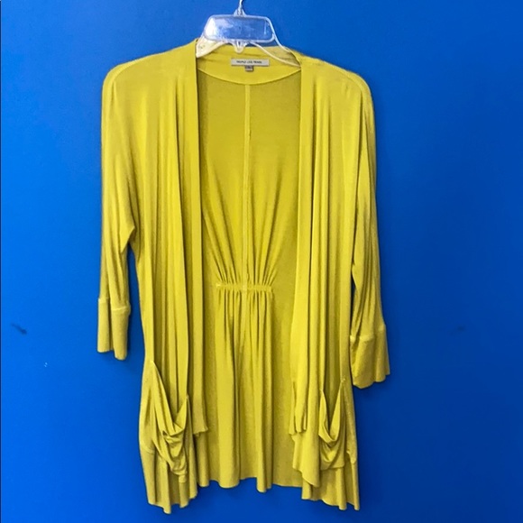 People Like Frank Jackets & Blazers - PEOPLE LIKE FRANK Sz S Gold-Green Soft Knit Jacket